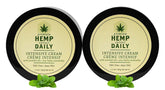 Premium Hemp Extract Daily Intensive Cream packaging highlights USA-made quality and natural ingredients.