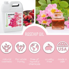 Premium Nature Rosehip Oil in amber bottle preserves freshness and purity for daily use