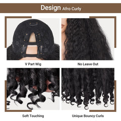 Prempo Afro wig glueless application shows quick, secure fit without adhesives