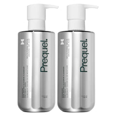 Prequel Gleanser bottle front—fragrance-free formula ideal for sensitive and dry skin.