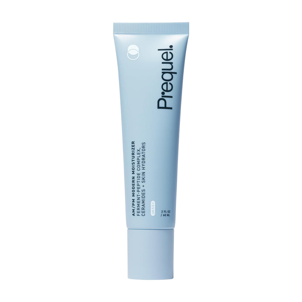 Prequel Skin AM/PM Modern Moisturizer jar closeup highlighting barrier support