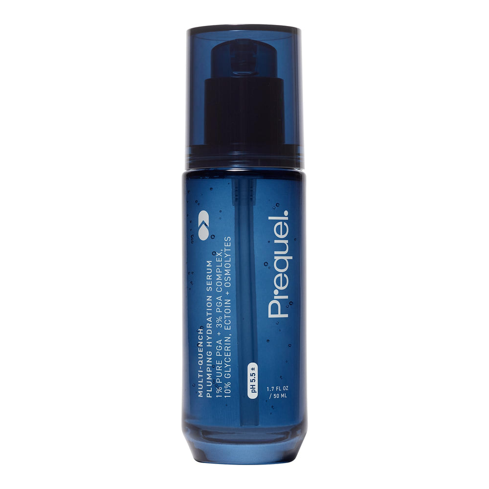 Prequel Skin Multi-Quench bottle with pump for easy daily hydration