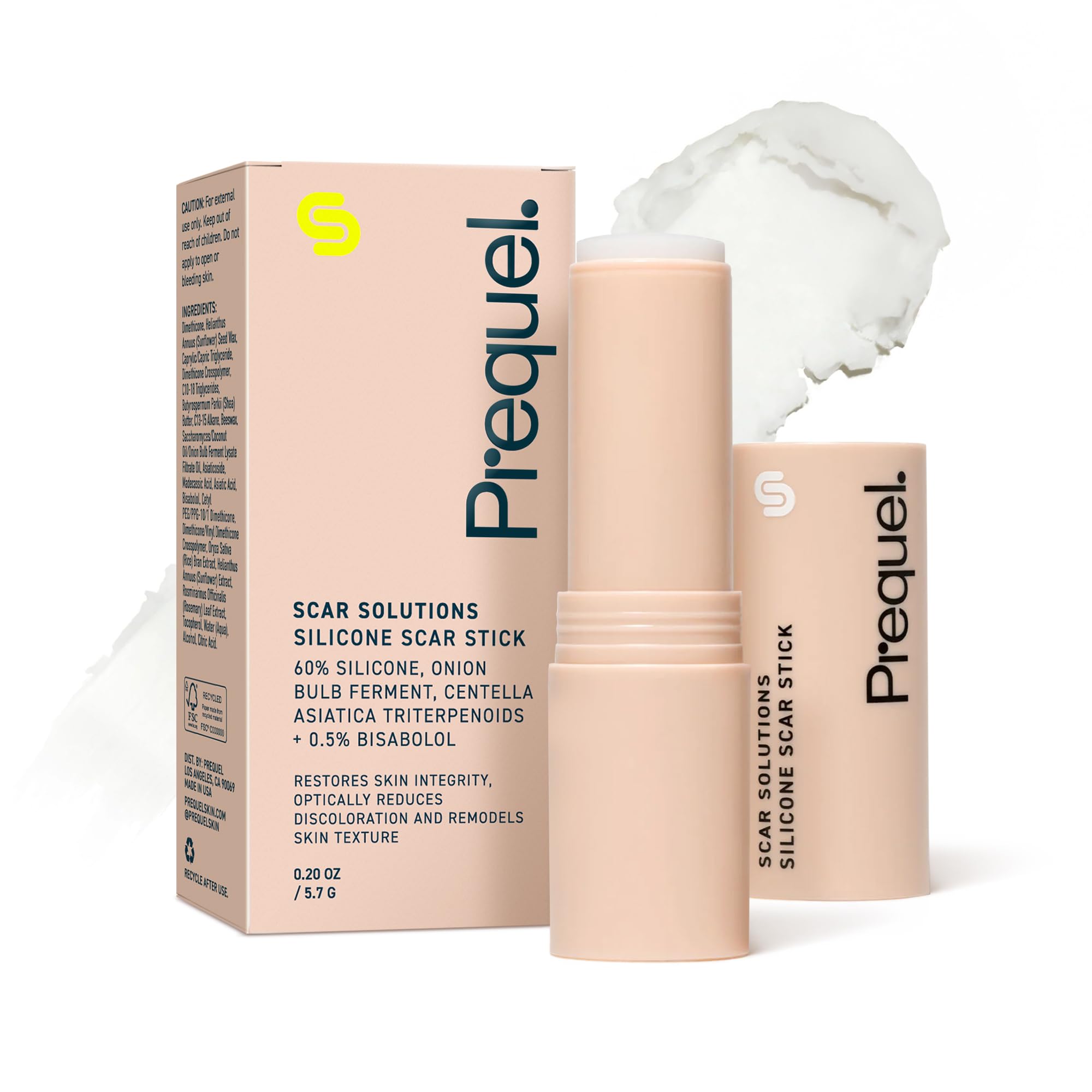 Prequel Skin Scar Solutions stick application forms a breathable moisture barrier.