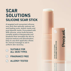 Prequel Skin Scar Solutions vitamin E nourishes skin and promotes even tone.