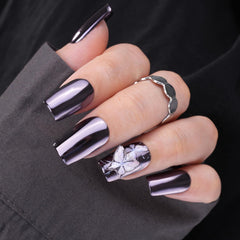 Pretty Diva chrome nail powder applicator set with dual-ended tools for precise use.