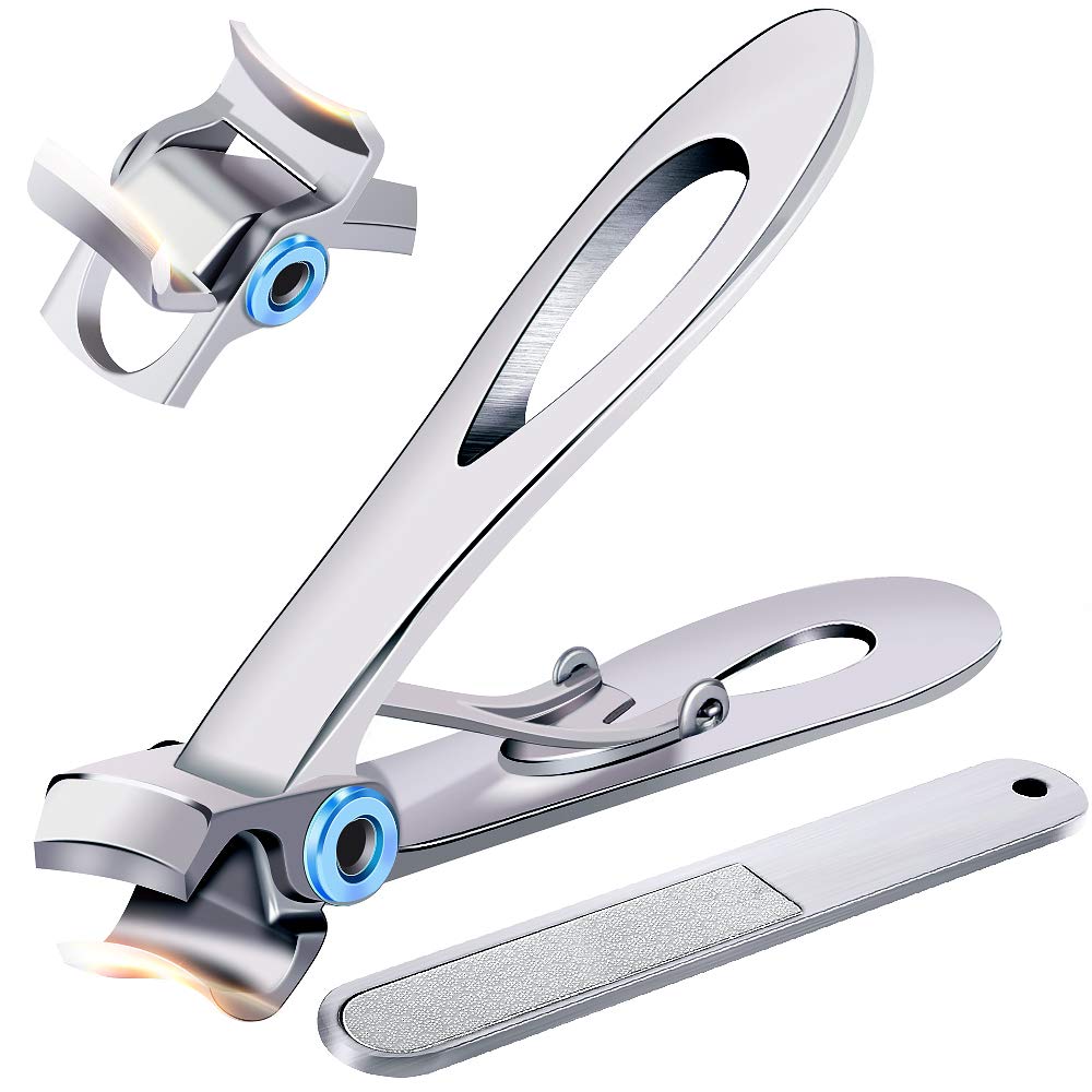 Pretty Diva Nail Clippers with wide jaw opening for thick nails, showing large cutting area for seniors