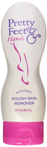Pretty Feet & Hands Rough Skin Remover bottle shown for smoother feet and hands