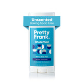 Pretty Frank unscented deodorant stick for sensitive skin odor control.