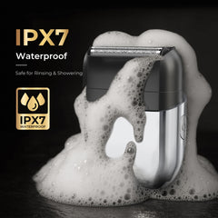 PRITECH IPX7 waterproof shaver suitable for wet and dry shaving in shower