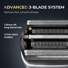 PRITECH mini electric razor travel compact design for on-the-go grooming