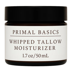 Primal Basics beef tallow vanilla jar delivers rich hydration for daily skin nourishment