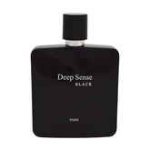 Prime Collection Deep Sense Black EDP bottle shows a long-lasting masculine fragrance.