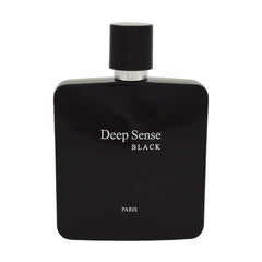 Prime Collection Deep Sense Black EDP bottle shows a long-lasting masculine fragrance.