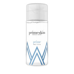 PrimePrometics PrimeSkin Beauty Water bottle demonstrates hydrating makeup remover for mature skin