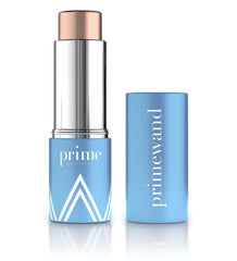 Prime Prometics PrimeWand Pearl tube close-up shows creamy highlighter for mature skin glow.