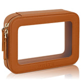 Prite Clear Makeup Bag front view shows compact travel storage for cosmetics