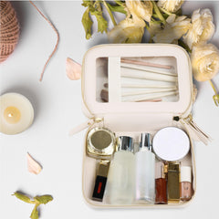 Prite makeup bag upper-layer brush holder keeps brushes neatly separated