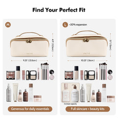 Prite makeup bag clear divider highlights brush organization and separation