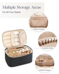 Prite makeup bag top-flap access allows quick reach to tools during trips