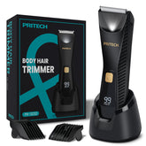PRITECH body hair trimmer ceramic blades closeup for skin-safe trimming