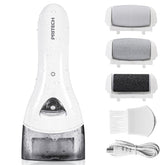 PRITECH electric foot callus remover in action for at-home pedicure.