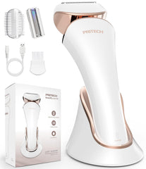 PRITECH electric razor for women with gold body, ideal for smooth legs and arms.