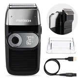 PRITECH foil razor image highlights a precise close shave for a polished look.