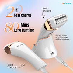 PRITECH USB dock charging highlights convenient cordless grooming.