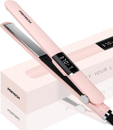 PRITECH flat iron with titanium plates delivers smooth salon-style straightening for all hair types