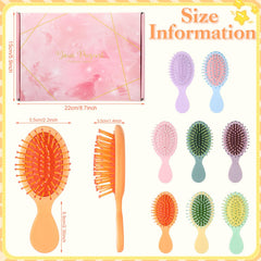 ProSuites mini hair brush set color varieties, ideal for coordinating outfits.