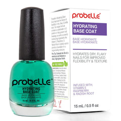 Probelle Hydrating Base Coat bottle close-up showing deep hydration for dry nails