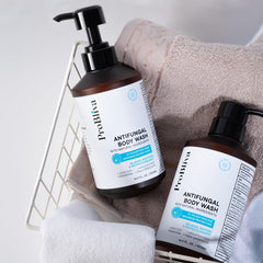 ProBliva antifungal body wash foamy lather showcasing deep cleansing.