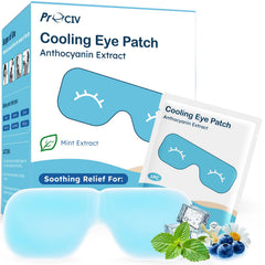 ProCIV Cold Eye Mask packaging offers ready-to-use cooling relief for tired eyes.