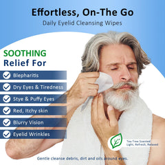 ProCIV eyelid wipes texture close-up reveals soft, lint-free cleansing material