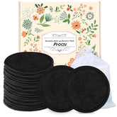 ProCIV reusable makeup remover pads pack close-up showing soft bamboo fibers for gentle cleansing