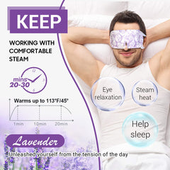 Prociv steam eye mask worn on face highlighting warm spa-like relief.