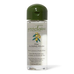 Proclaim Olive Oil Glossing Polish bottle 6oz delivering radiant shine for hair.