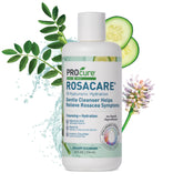 PROcure Rosacare Cleanser bottle demonstrates gentle cleansing for rosacea-prone skin
