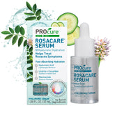 PROcure Rosacare Serum bottle shown for daily use, soothing redness.