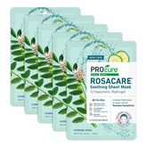 PROcure Rosacare sheet mask pack 5 hydrates and calms irritated rosacea-prone skin
