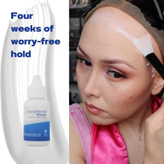 Professional Hair Labs GhostBond Classic water-resistant formula in action on hair system