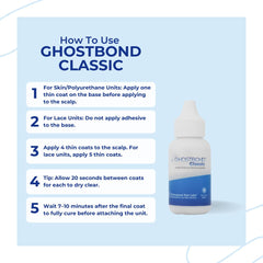 Professional Hair Labs GhostBond Classic wig attachment applied for secure wear