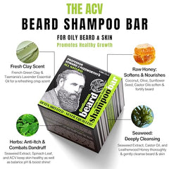 Professor Fuzzworthy's beard shampoo bar lather action demonstrates easy cleansing and softening.