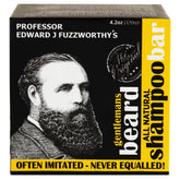 Professor Fuzzworthy's beard shampoo bottle for easy daily beard care.