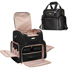 Prokva Large Cosmetic Bag top view shows roomy interior for organized packing