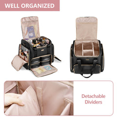Removable bags feature in Prokva makeup case for easy gear swapping.