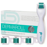 Prosper Beauty DermaRoll face roller with precise micro-needles for at-home exfoliation.