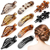 ProSuites Concord flat hair clip in tortoiseshell secures fine hair with no slip.