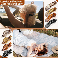 ProSuites flat claw hair clip in black provides a firm grip for everyday wear.