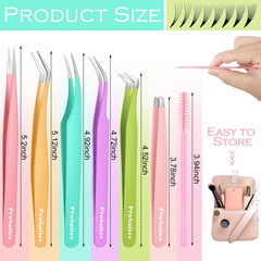 ProSuites stainless steel tweezers offer sturdy balance for steady use.